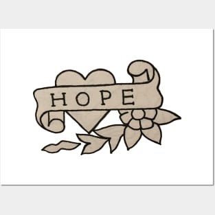 Hope Tattoo Design Posters and Art